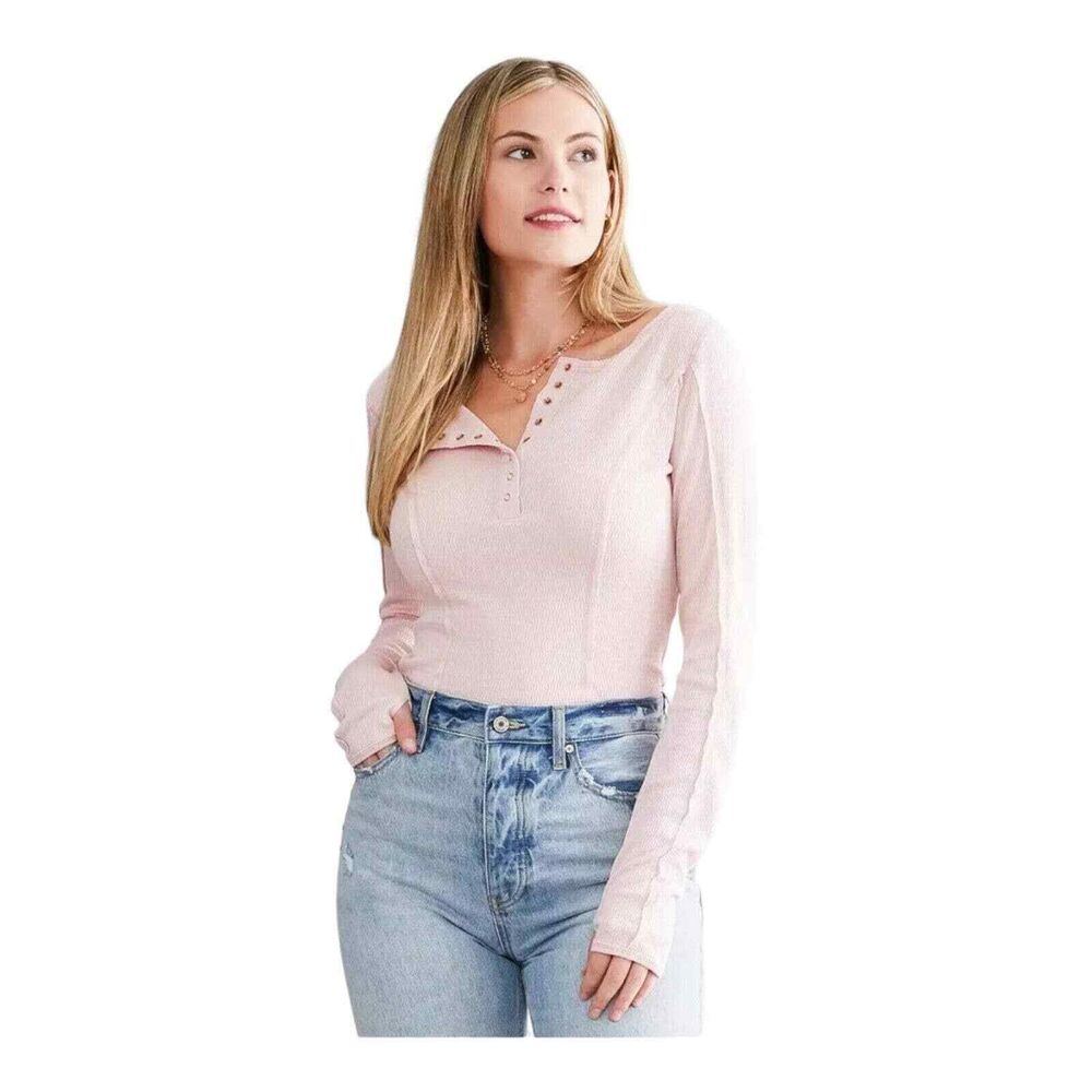 Free People Sloane Bodysuit Pink XS New‎